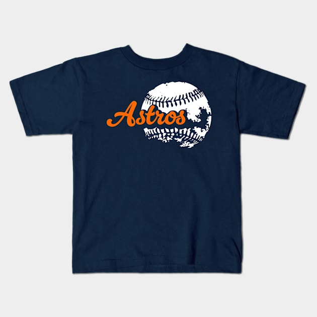 Astros Baseball Kids T-Shirt by Throwzack